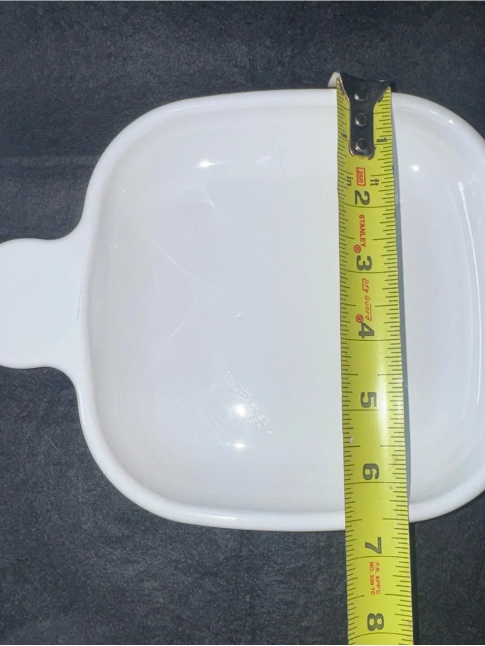 Vintage Corning Ware White Handle Grab It Plate Sandwich P-185-B Lunch Snacks